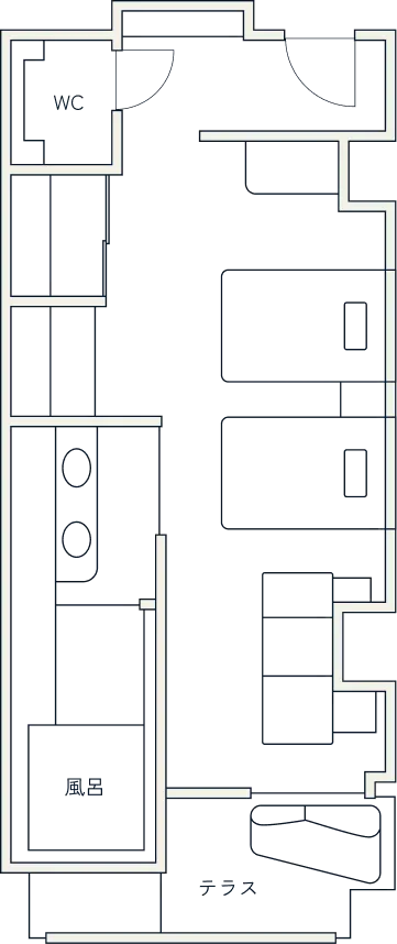 Deluxe Twinの間取り図